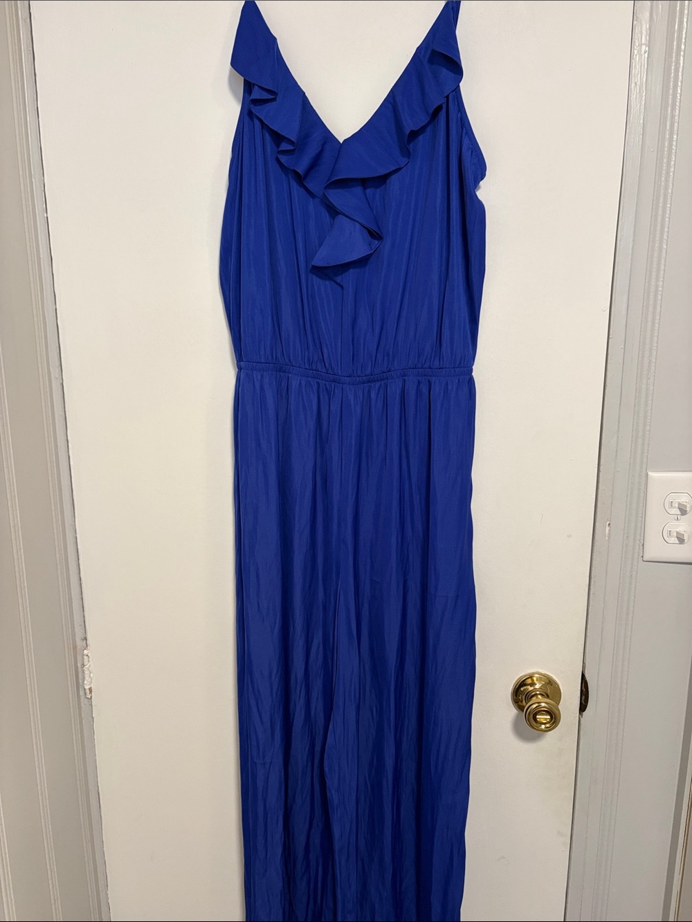 Lilly Pulitzer Royal Blue Ruffle Jumpsuit